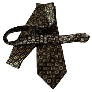 Valerio Garati Men's Gray &  Bronze Geometric Tie